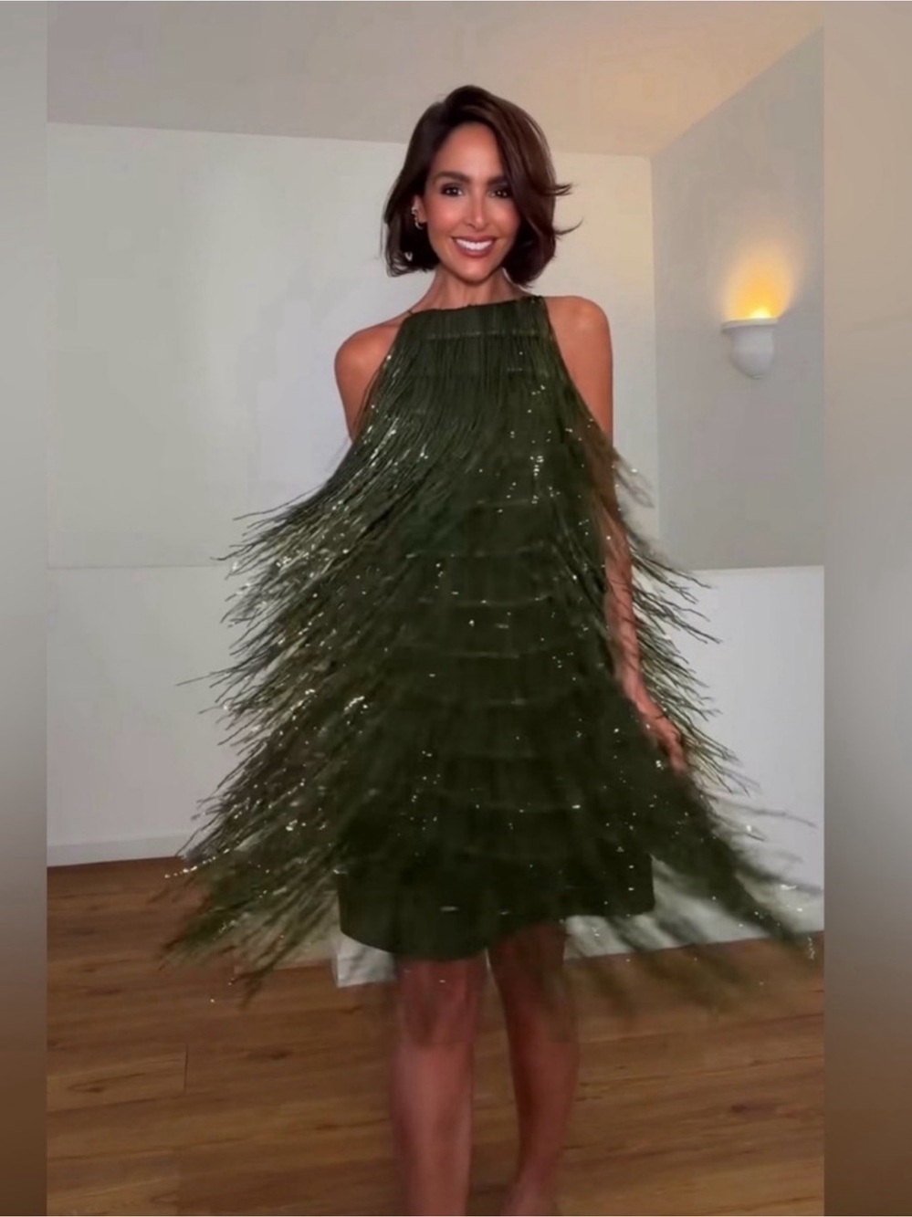 ZARA FRINGED SEQUIN DRESS